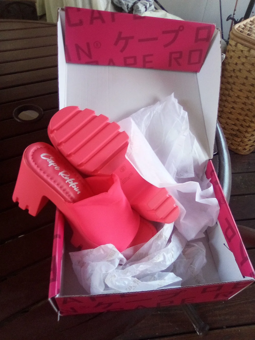 Cape Robbin Neon Pink Platform Sandals